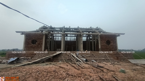 Bê tông giả gỗ-Chuẩn bị ngày đặt nóc nhà tổ tại Thái Nguyên