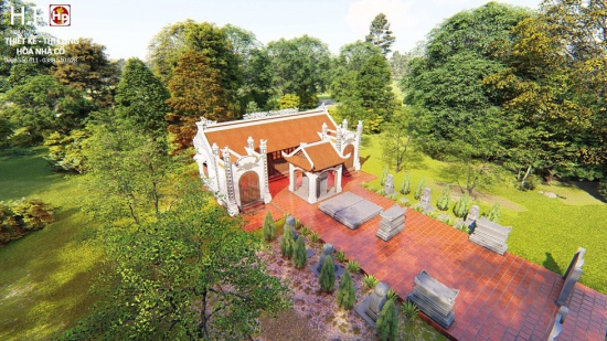 Mẫu nhà thờ họ đẹp khang trang họ Hồ tại Bắc Giang