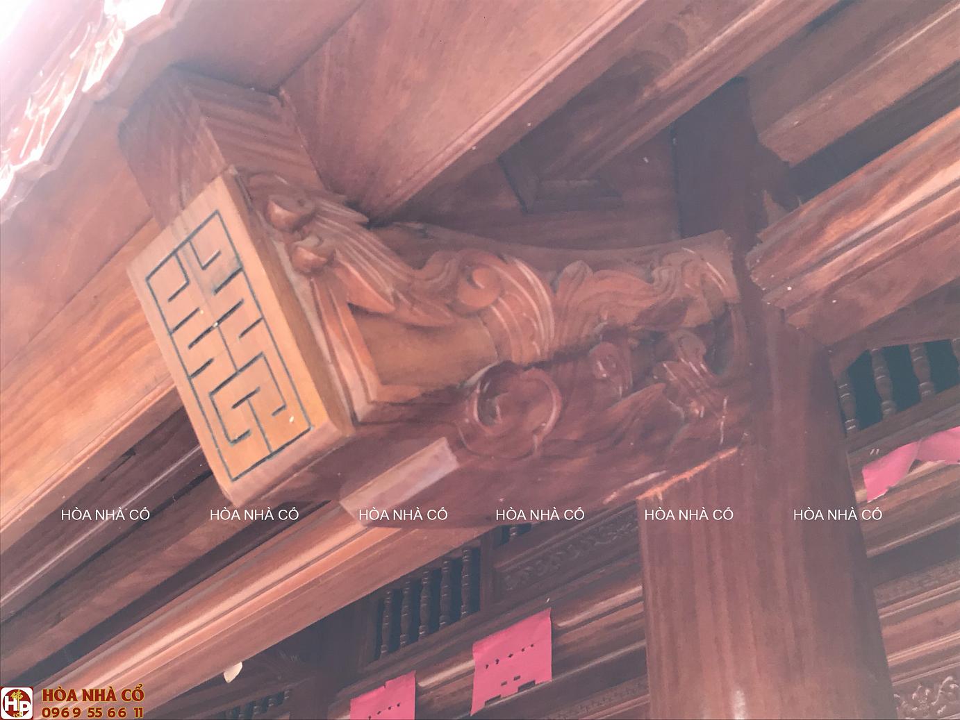 Ý nghĩa hoa văn “Chữ Thọ” trên nhà gỗ cổ truyền Bắc Bộ